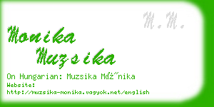 monika muzsika business card